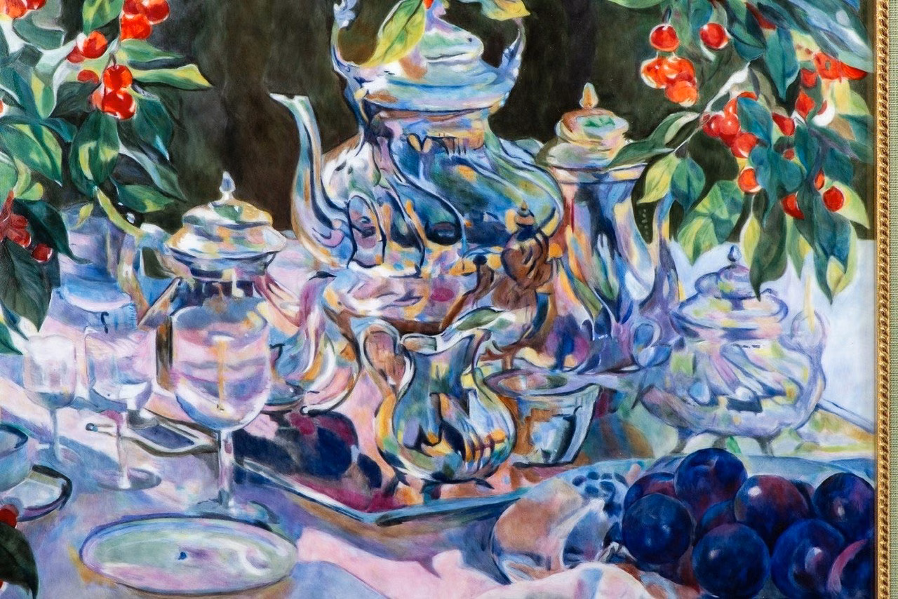 По мотивам работы «Bodegon en el jardin» Francisco Pons Arnau