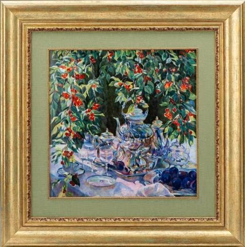 По мотивам работы «Bodegon en el jardin» Francisco Pons Arnau